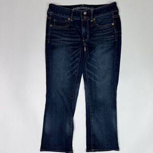 American Eagle Super Stretch Artist Crop Dark Wash Jeans Size 4